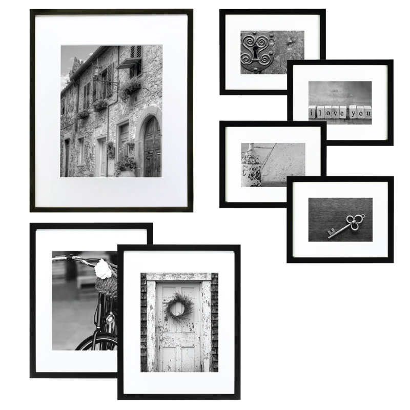 Drexil 7 Piece Wood Matted Picture Frame Set & Reviews AllModern